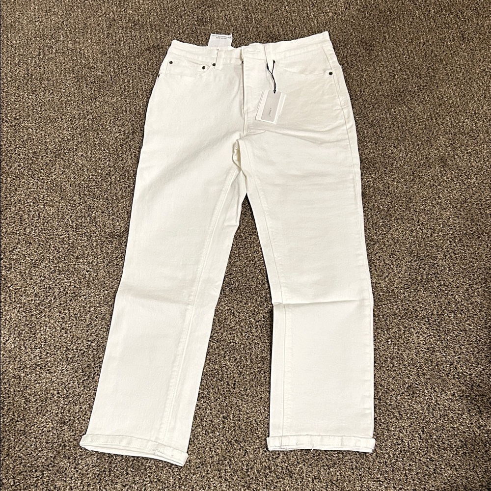 Women's White Straight Leg Jeans